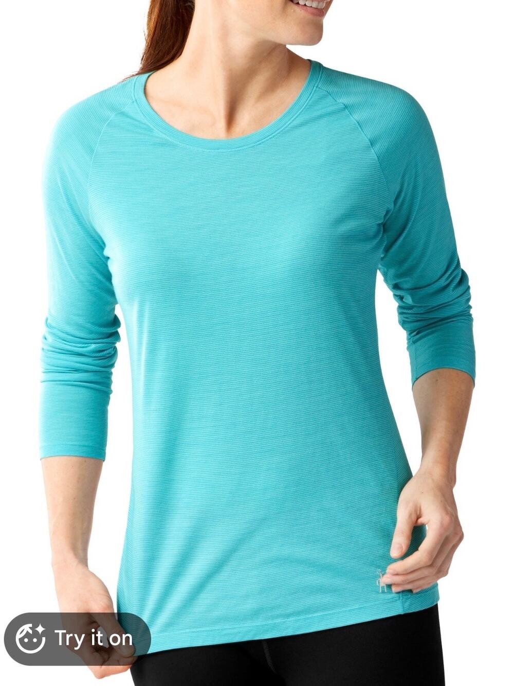 Smartwool Light Blue Merino Wool 150 Base Layer Top Sz.M